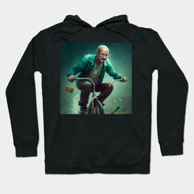 Walter White Riding an Unicycle Hoodie by MAPublishings